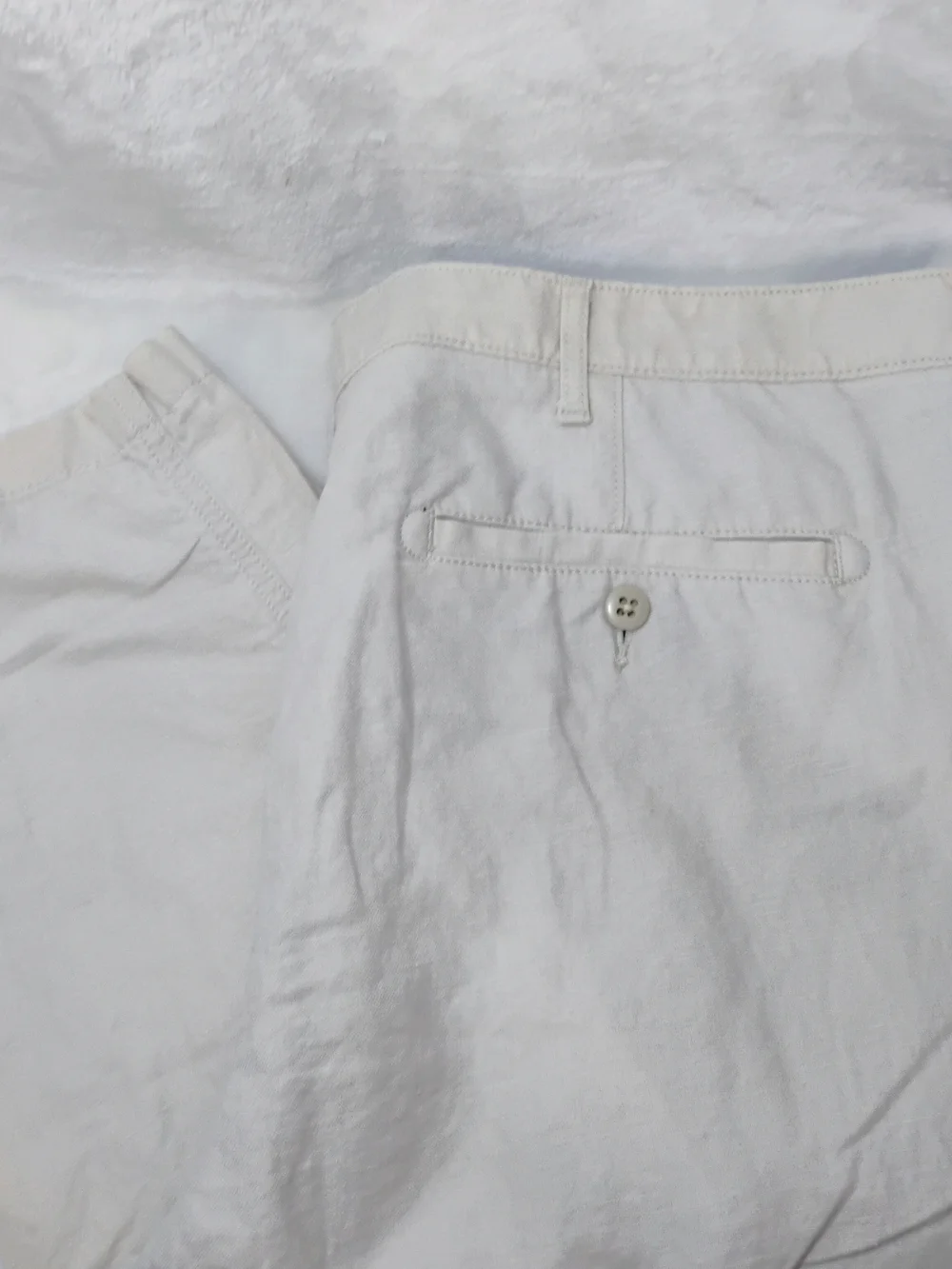 Cremieux Mens 38x30 Cotton Linen Blend Comfort Stretch Beige Pants Flat Front U